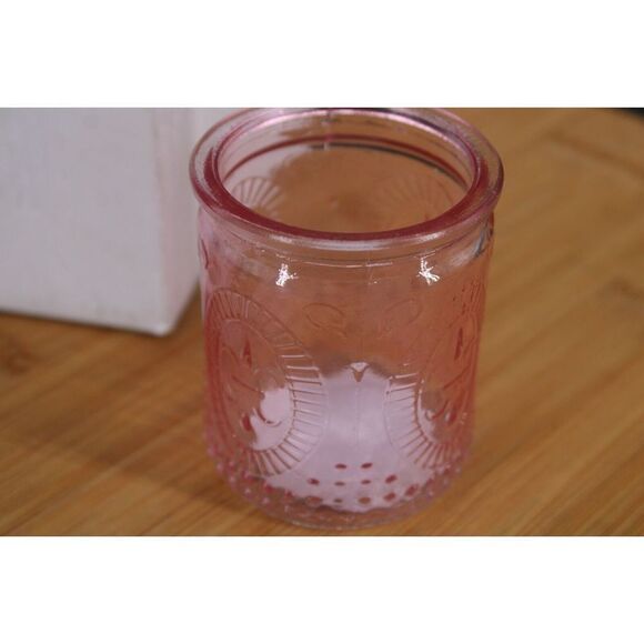 Kate Aspen Vtg. Fleur De Lis Rose Gass Tealight Votive Candle Holders Set of 4 - Picture 3 of 6